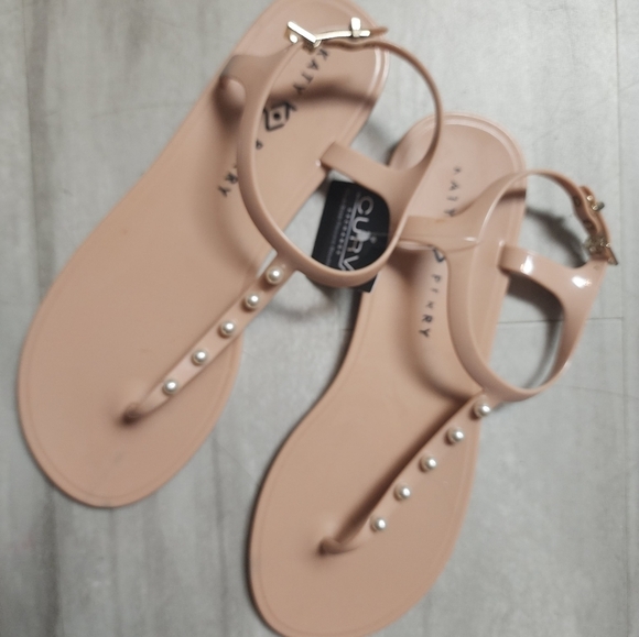 Katy perry nude jelly with pearls, GREAT SHAPE, SZ 10 - Picture 2 of 3